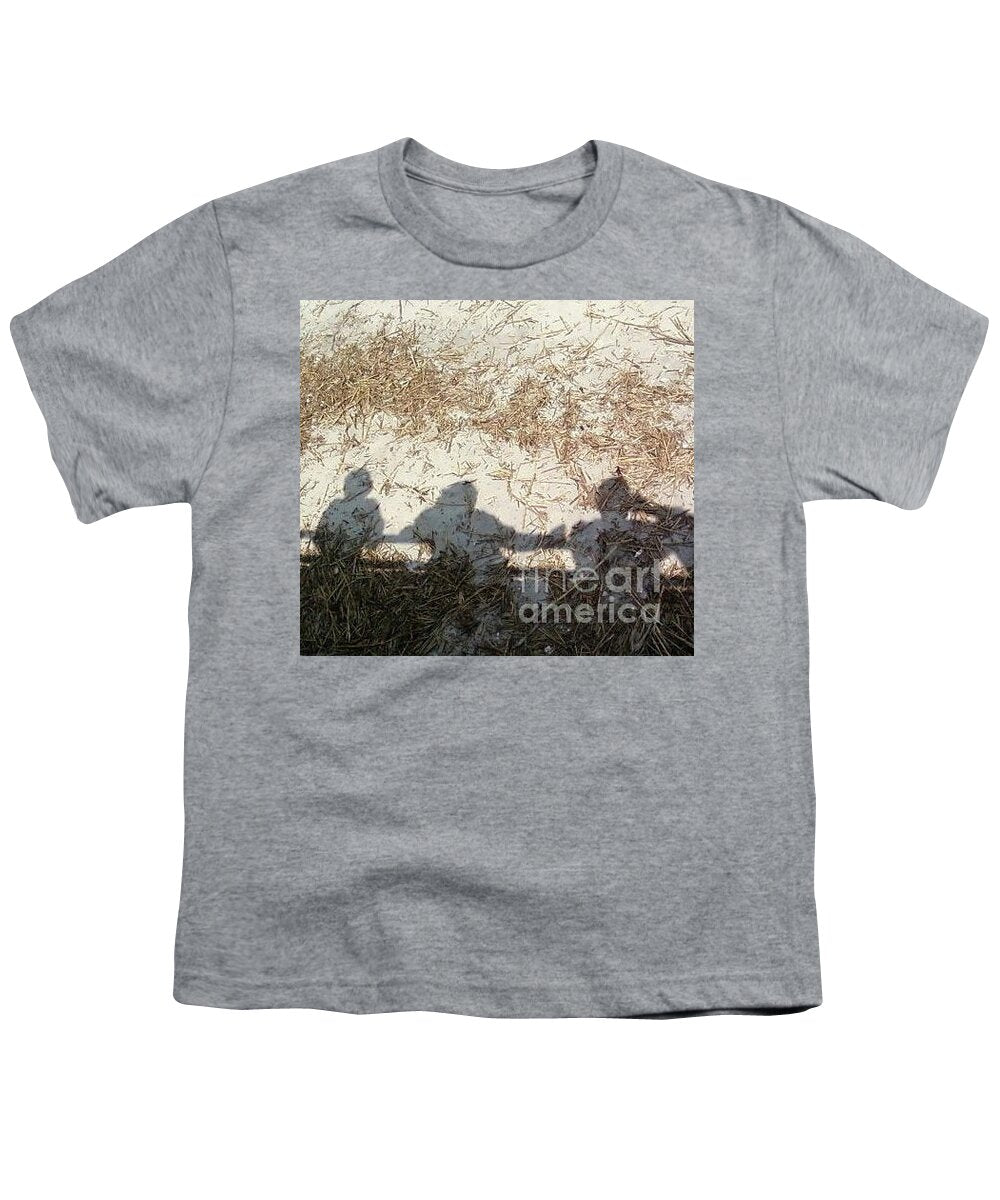 Three Shadows on Sandy Shore - Youth T-Shirt