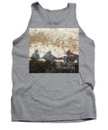 Three Shadows on Sandy Shore Cotton-Polyester Blend Tank Top, Machine Washable