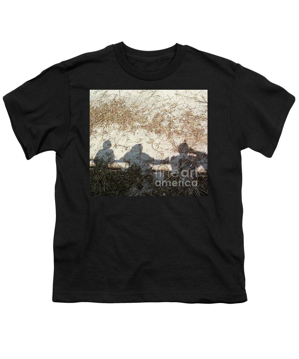 Three Shadows on Sandy Shore - Youth T-Shirt