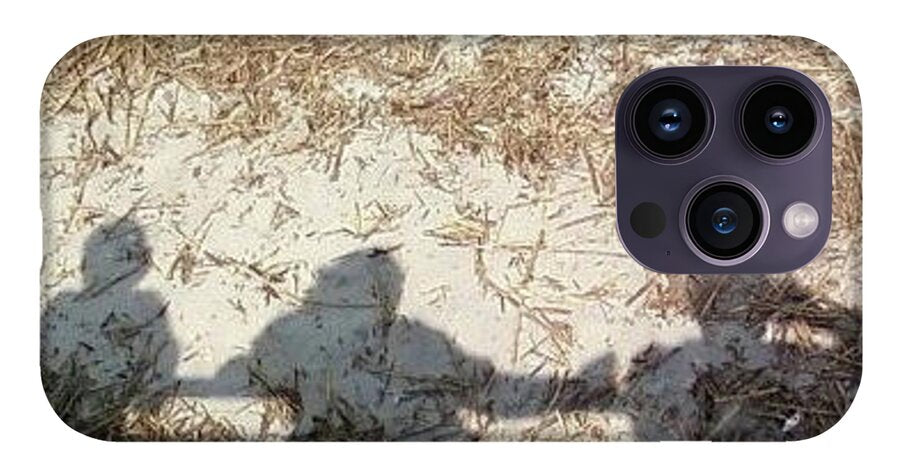 Three Shadows on Sandy Shore - Phone Case