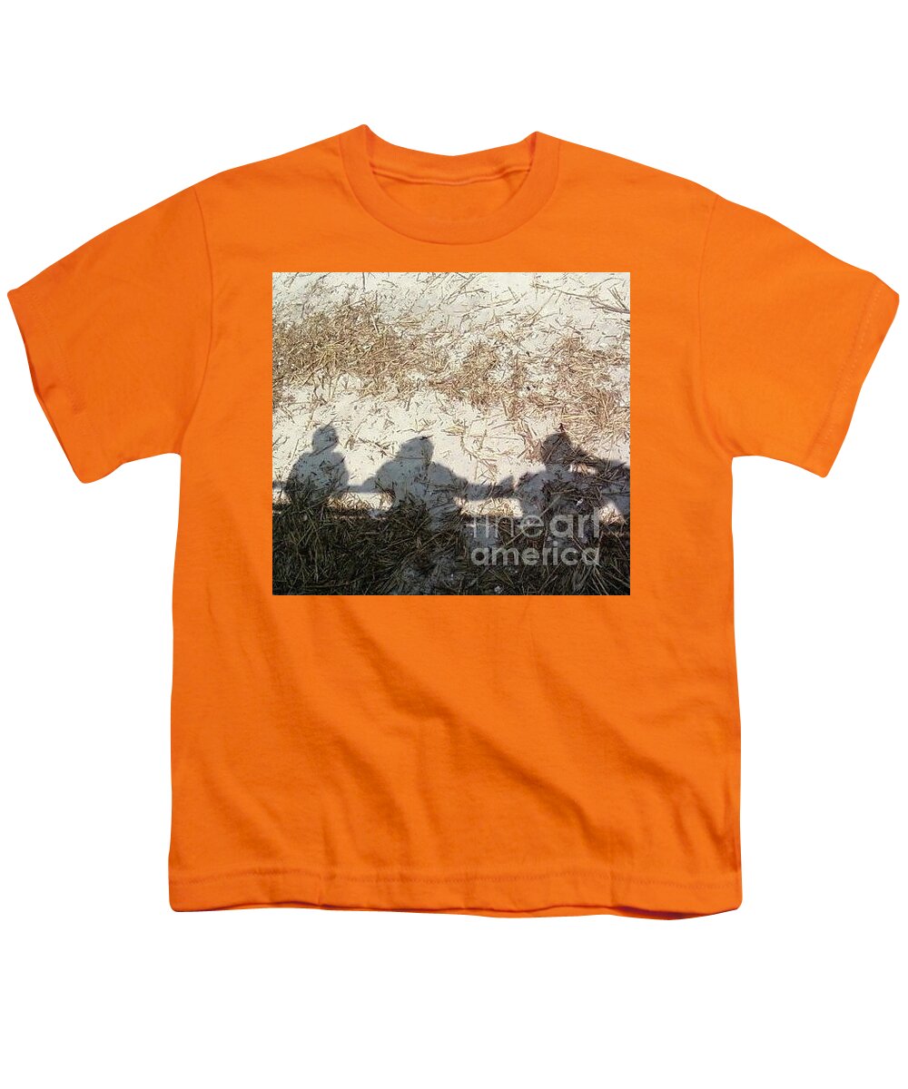 Three Shadows on Sandy Shore - Youth T-Shirt