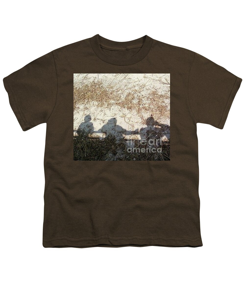 Three Shadows on Sandy Shore - Youth T-Shirt