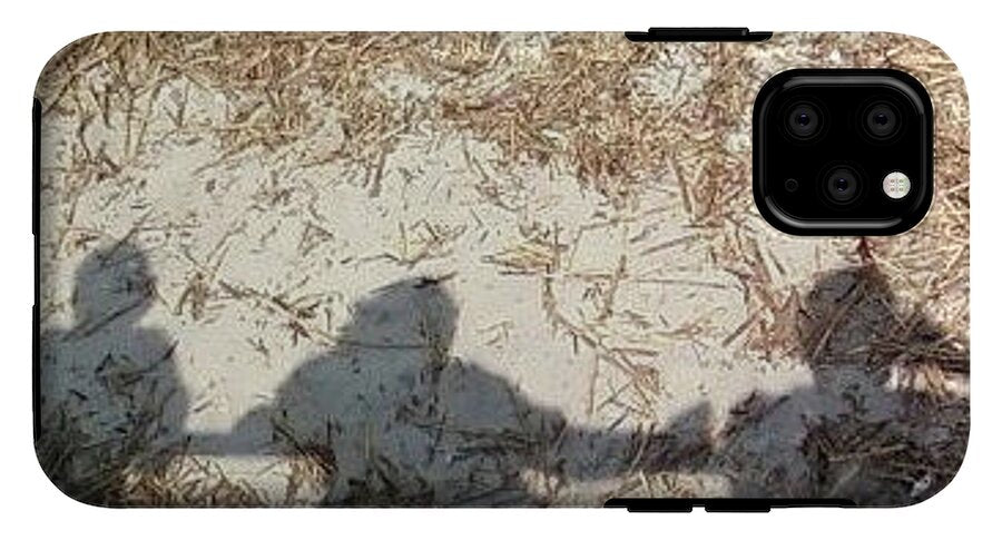 Three Shadows on Sandy Shore - Phone Case