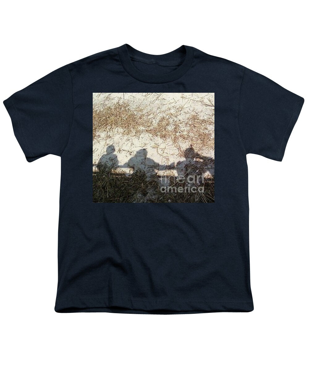 Three Shadows on Sandy Shore - Youth T-Shirt