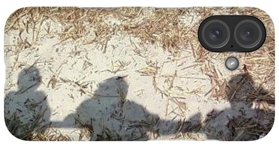 Three Shadows on Sandy Shore - Phone Case