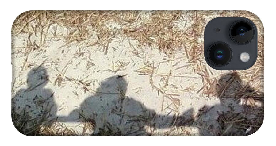 Three Shadows on Sandy Shore - Phone Case
