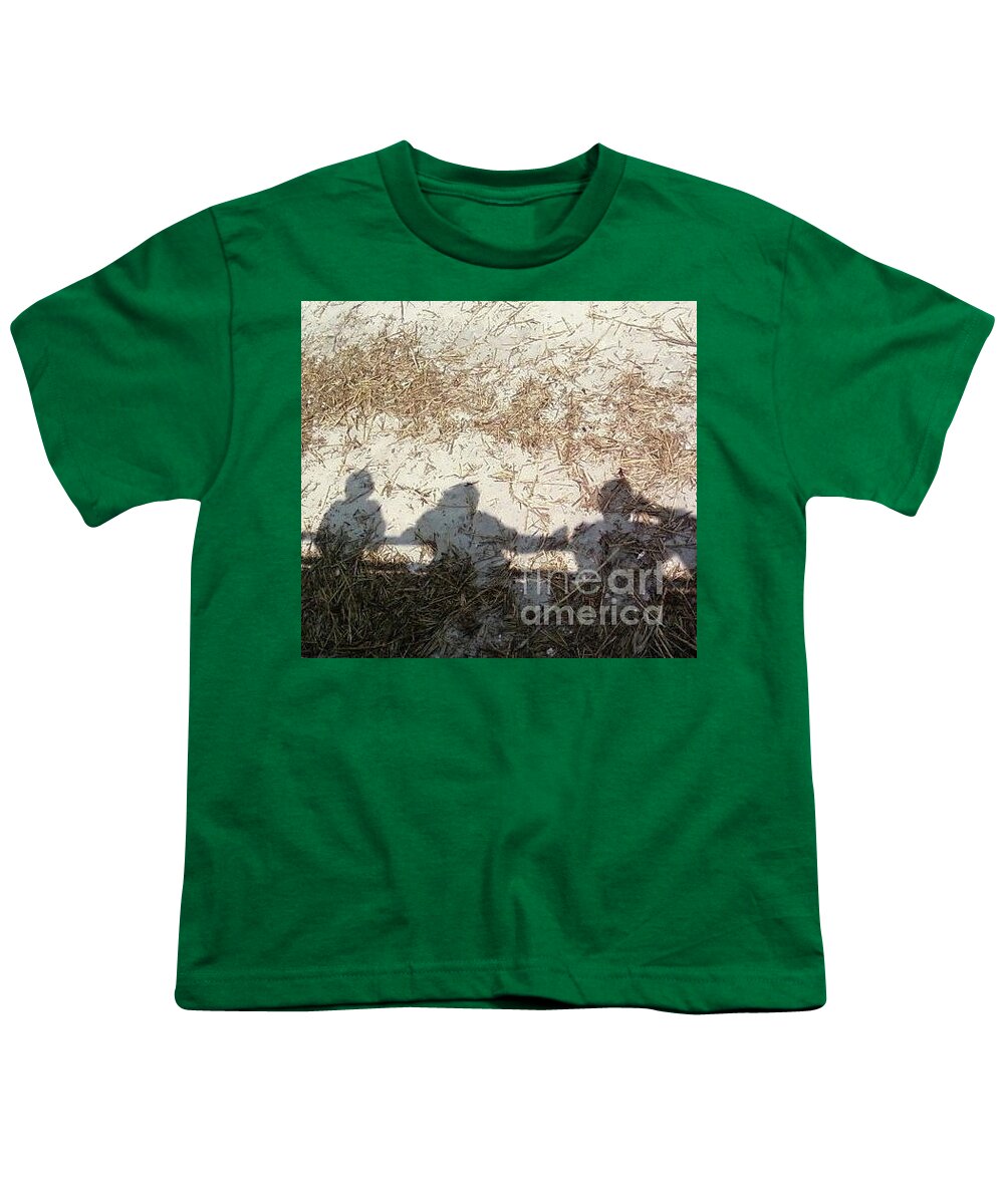 Three Shadows on Sandy Shore - Youth T-Shirt