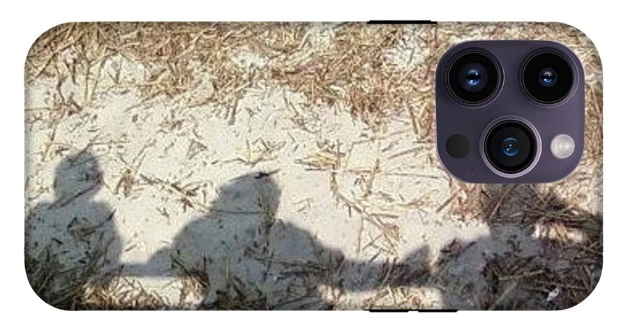 Three Shadows on Sandy Shore - Phone Case