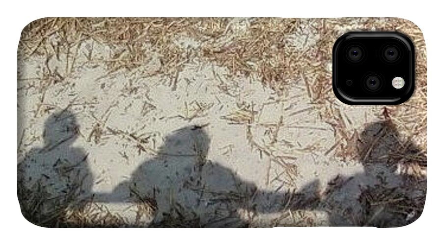 Three Shadows on Sandy Shore - Phone Case