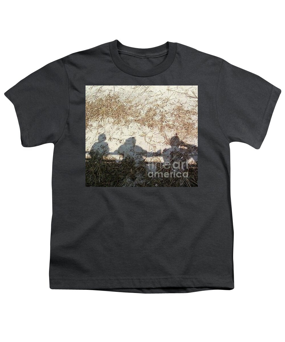 Three Shadows on Sandy Shore - Youth T-Shirt