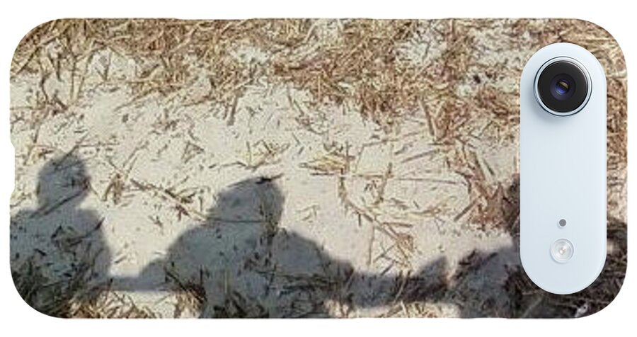 Three Shadows on Sandy Shore - Phone Case