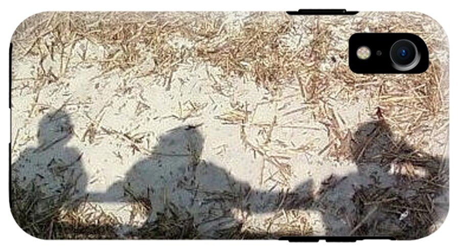 Three Shadows on Sandy Shore - Phone Case