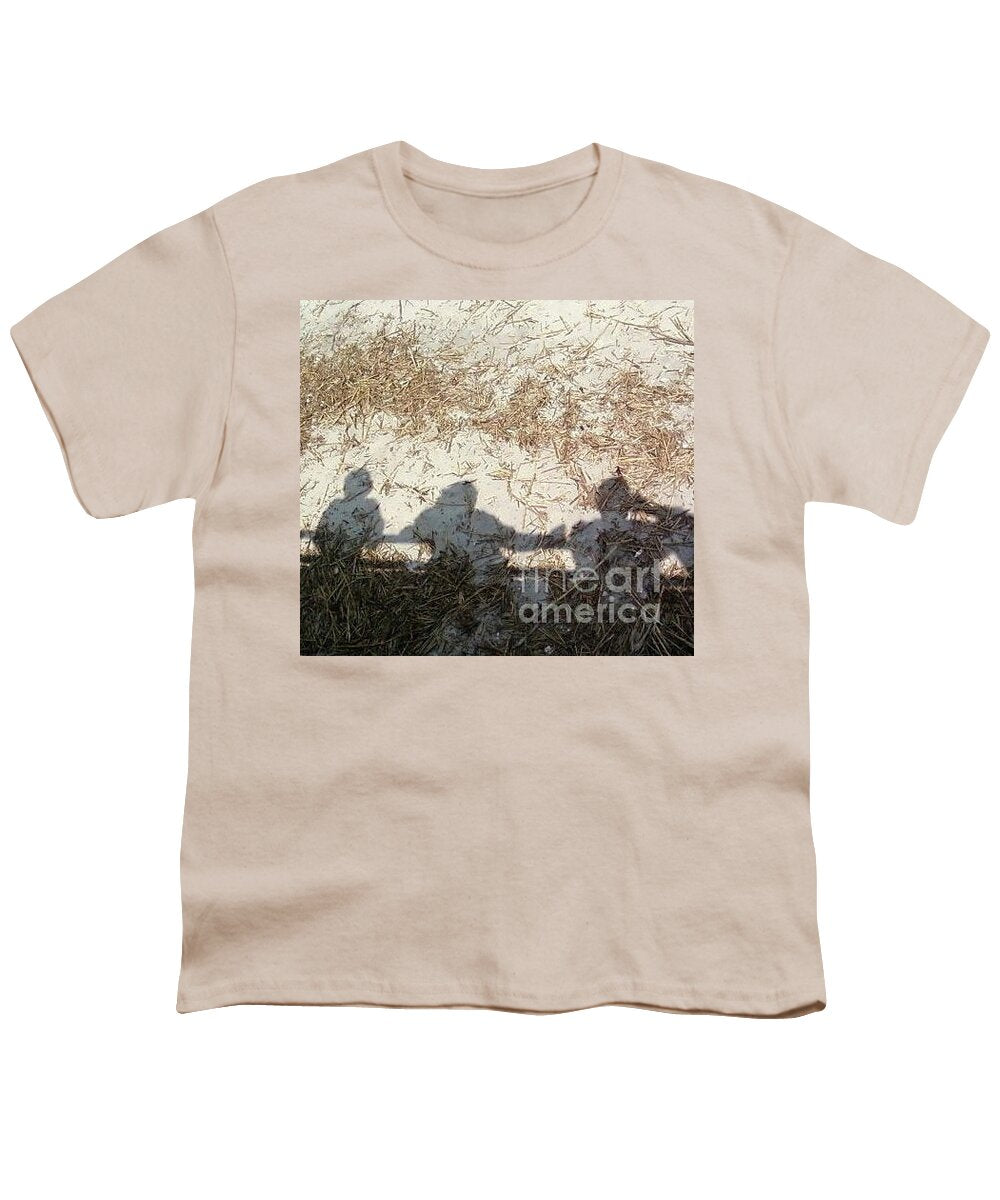 Three Shadows on Sandy Shore - Youth T-Shirt