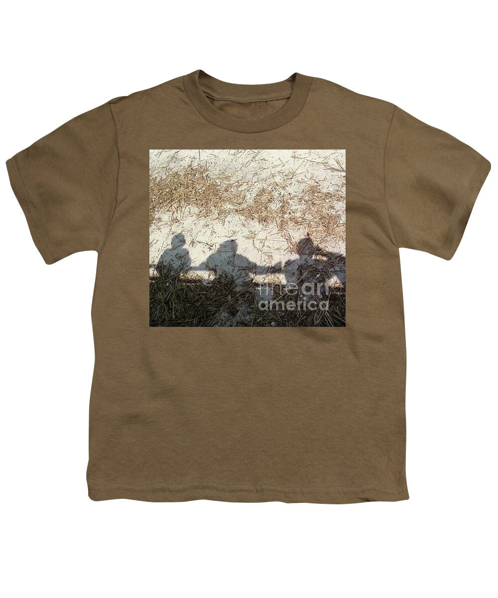 Three Shadows on Sandy Shore - Youth T-Shirt