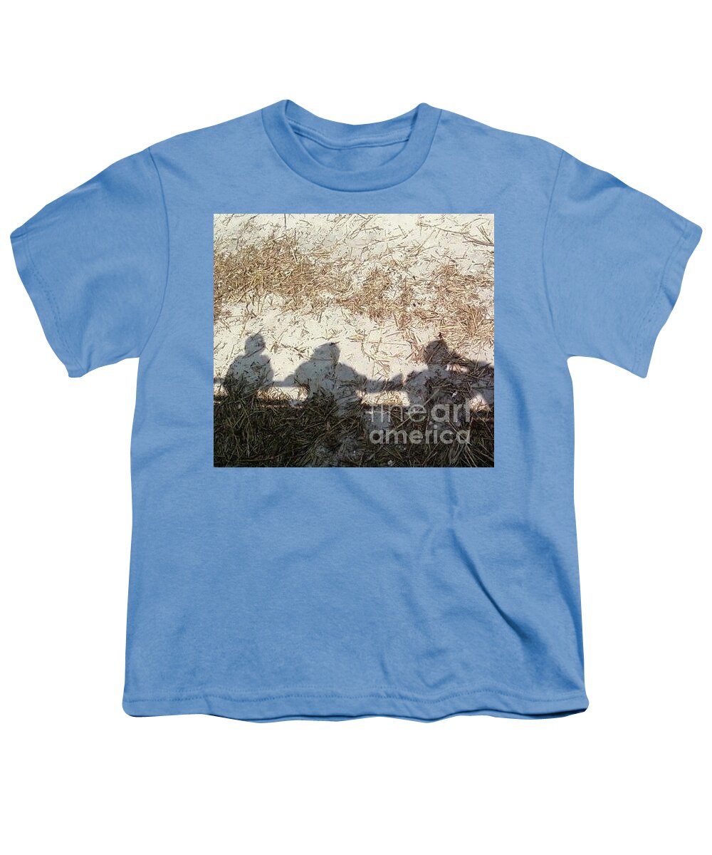 Three Shadows on Sandy Shore - Youth T-Shirt