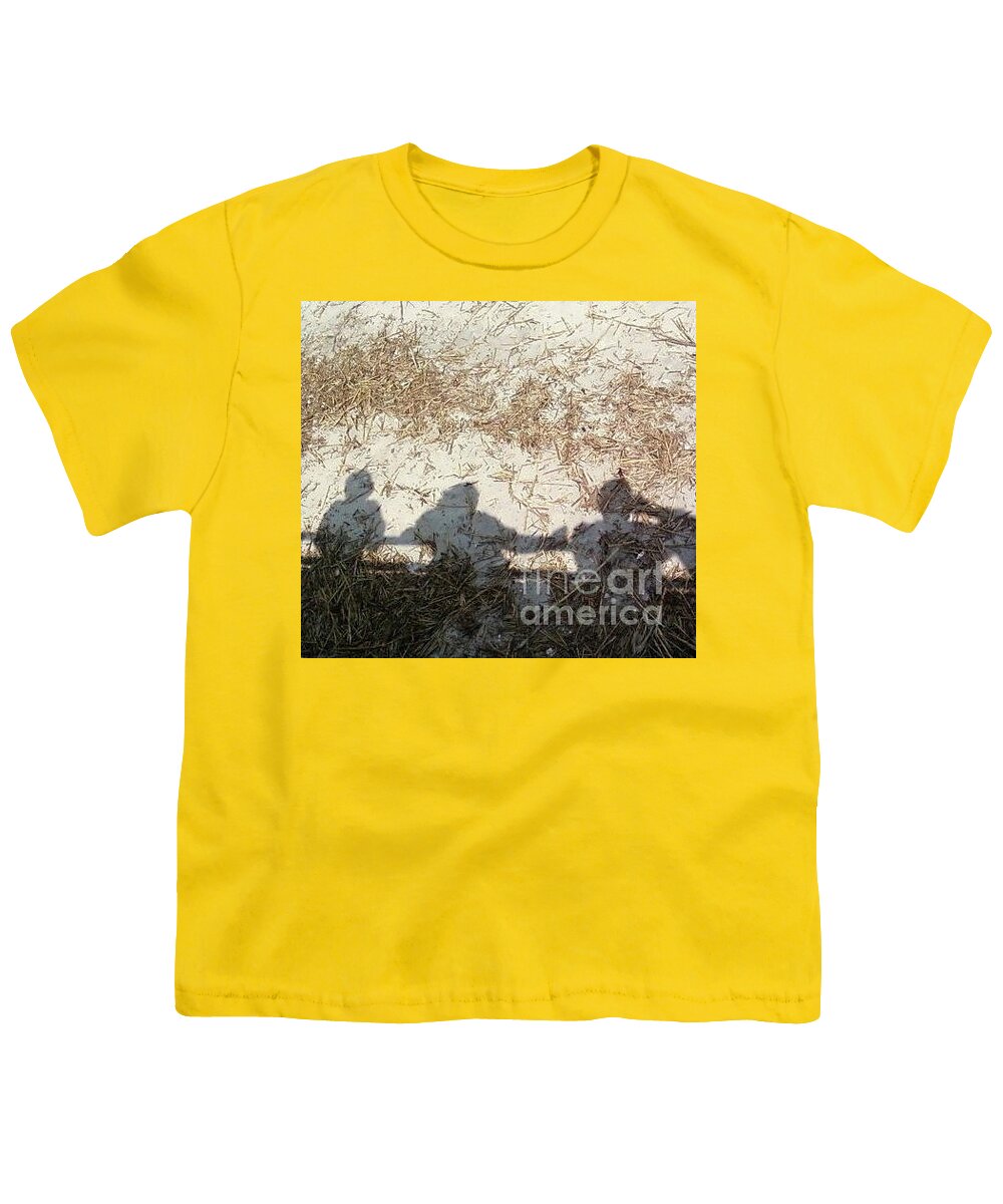 Three Shadows on Sandy Shore - Youth T-Shirt