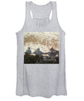Three Shadows on Sandy Shore Women's Cotton Polyester Blend Tank Top, Machine Washable