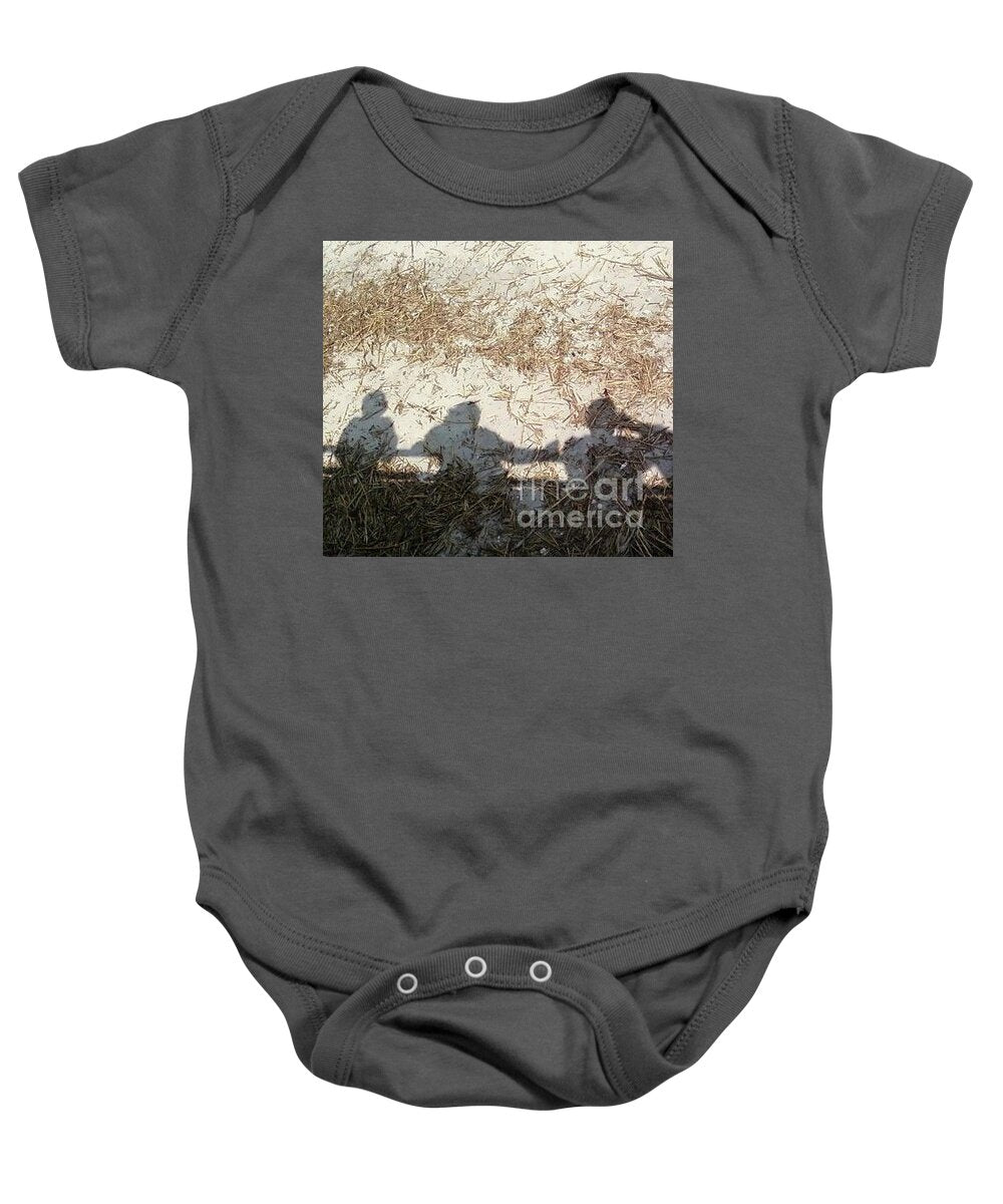 Three Shadows on Sandy Shore - Baby One-Piece