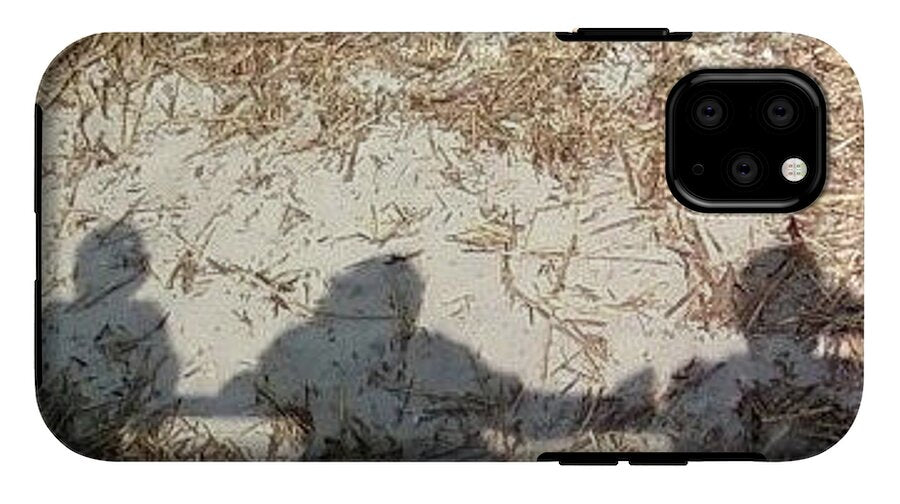 Three Shadows on Sandy Shore - Phone Case