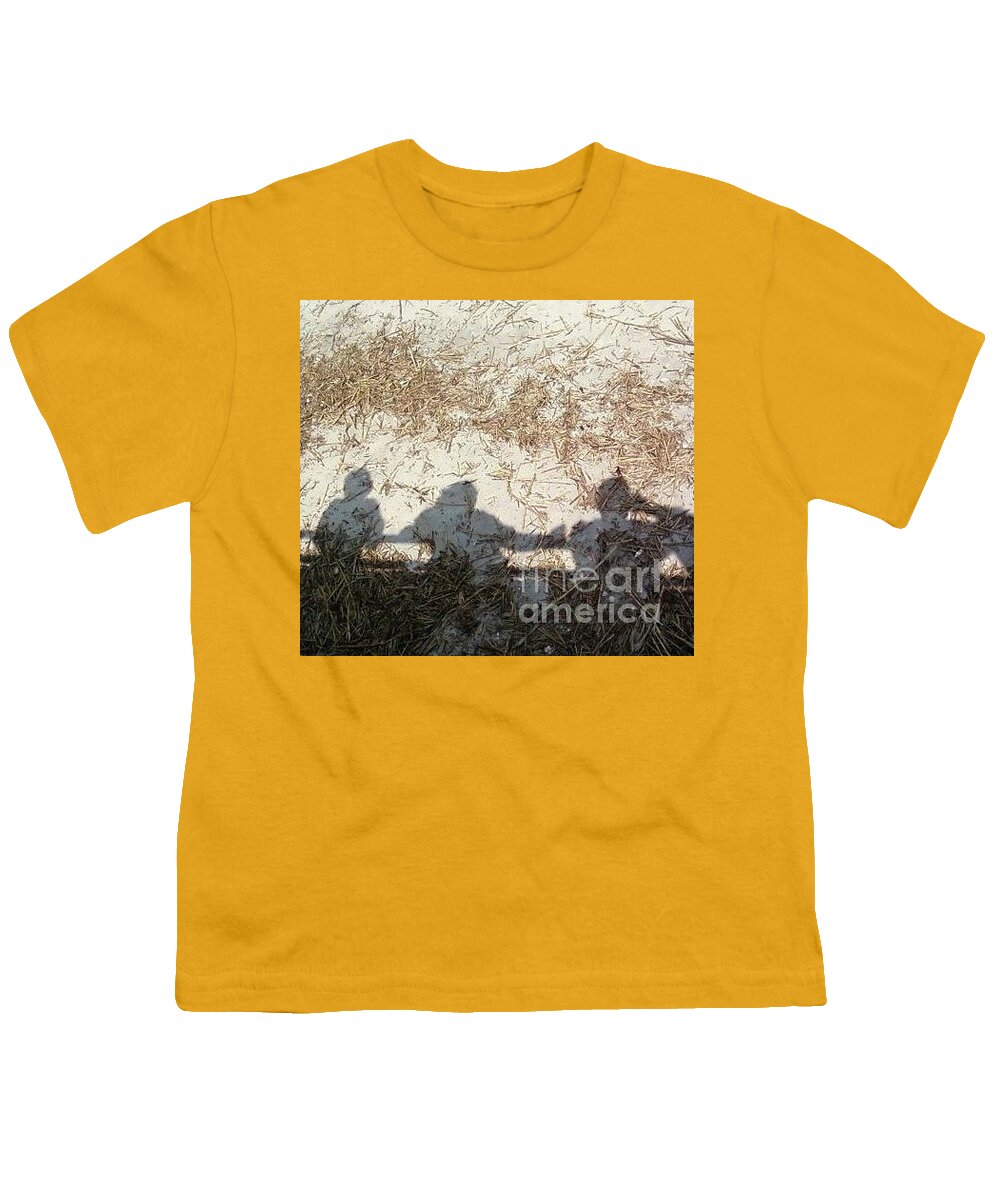 Three Shadows on Sandy Shore - Youth T-Shirt