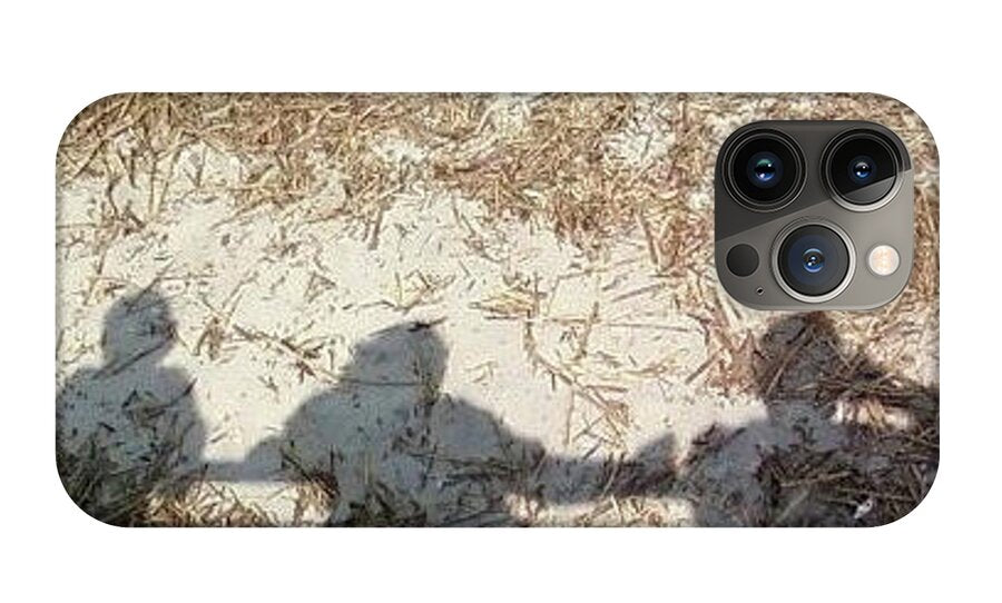 Three Shadows on Sandy Shore - Phone Case