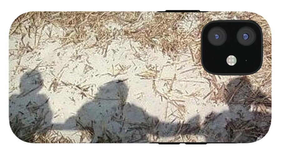 Three Shadows on Sandy Shore - Phone Case