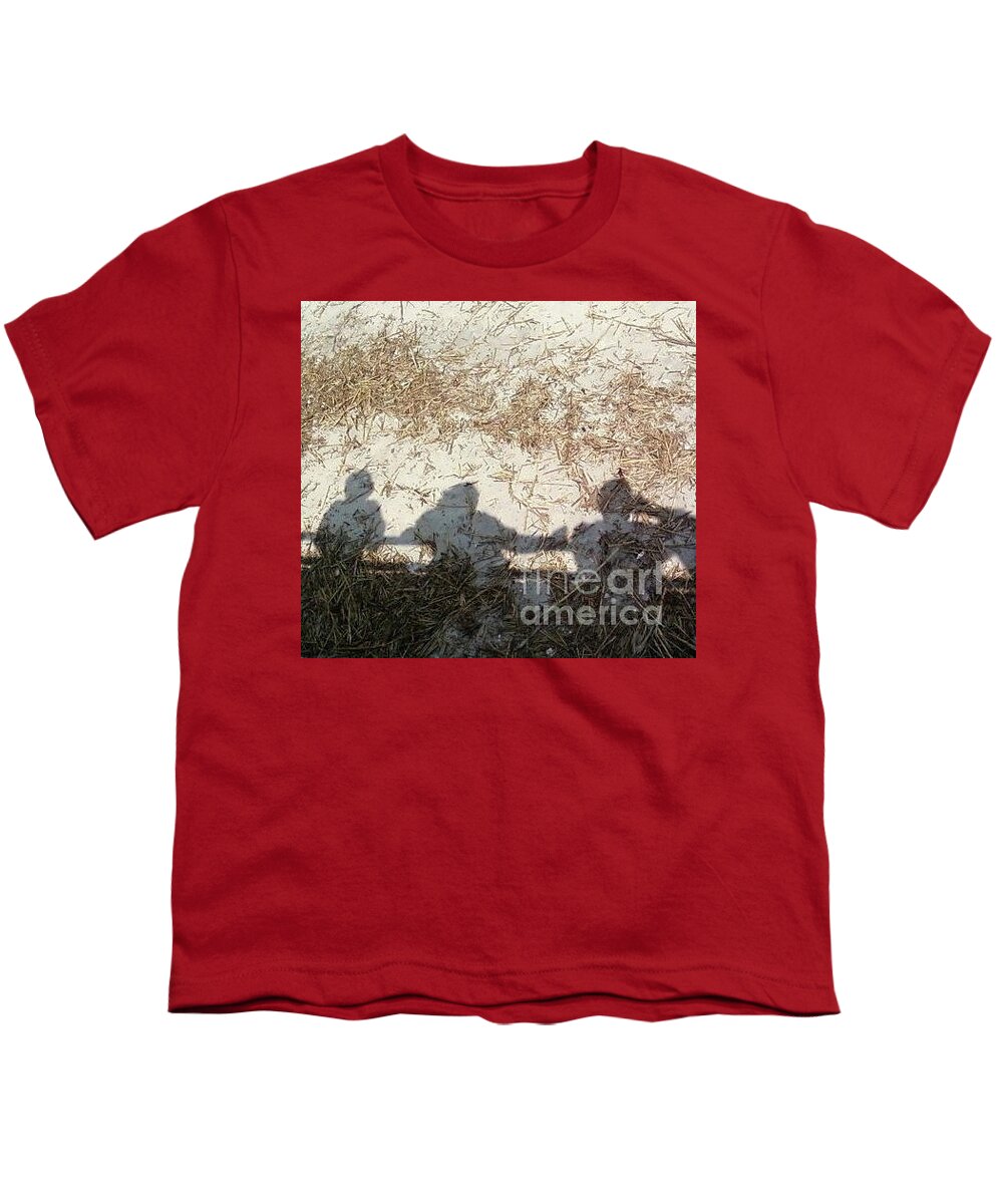 Three Shadows on Sandy Shore - Youth T-Shirt
