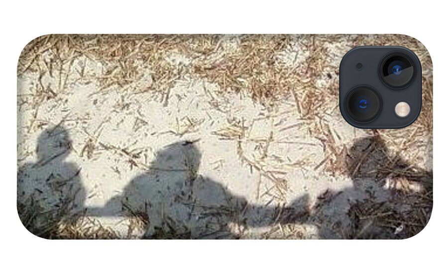 Three Shadows on Sandy Shore - Phone Case