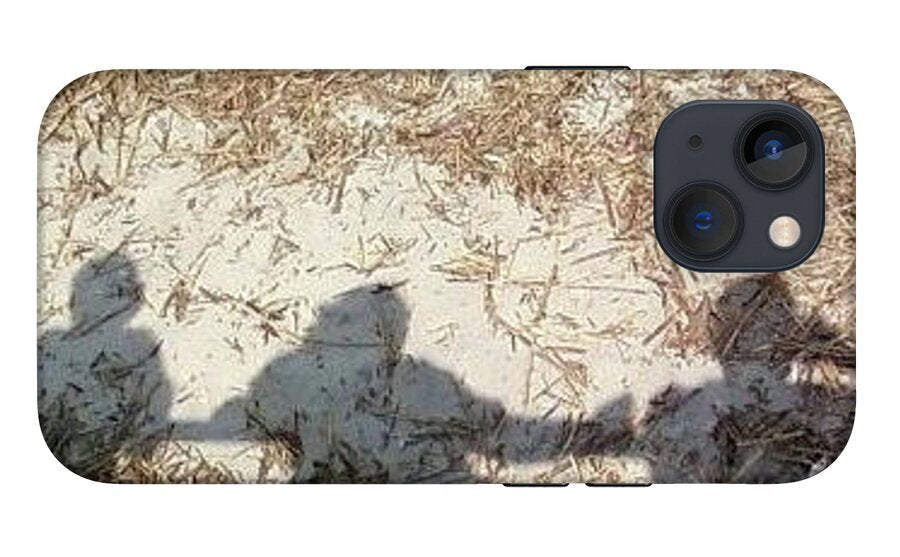 Three Shadows on Sandy Shore - Phone Case