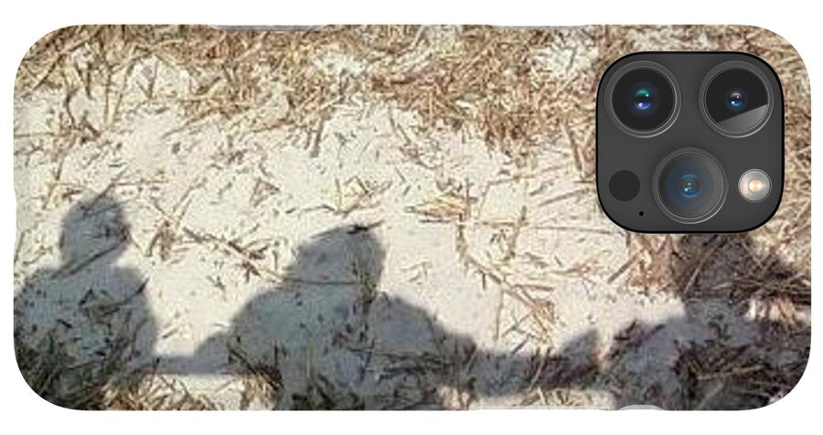Three Shadows on Sandy Shore - Phone Case