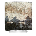 Three Shadows on Sandy Shore - Shower Curtain
