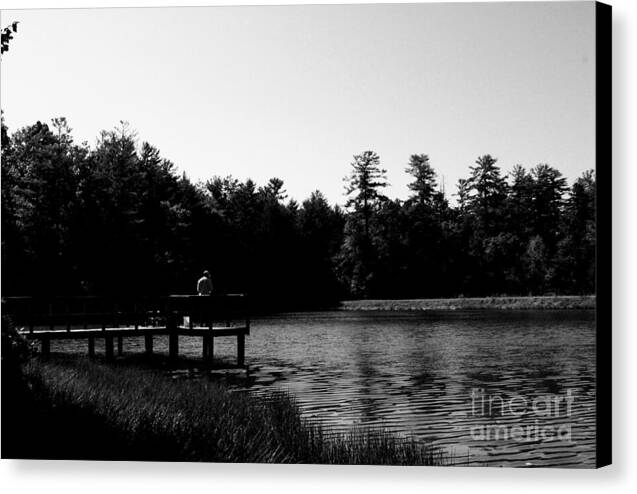 Tranquil Lakeside Afternoon - Canvas Print