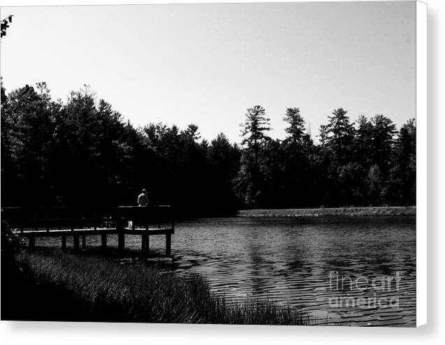 Tranquil Lakeside Afternoon - Canvas Print