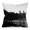 Tranquil Lakeside Afternoon - Throw Pillow