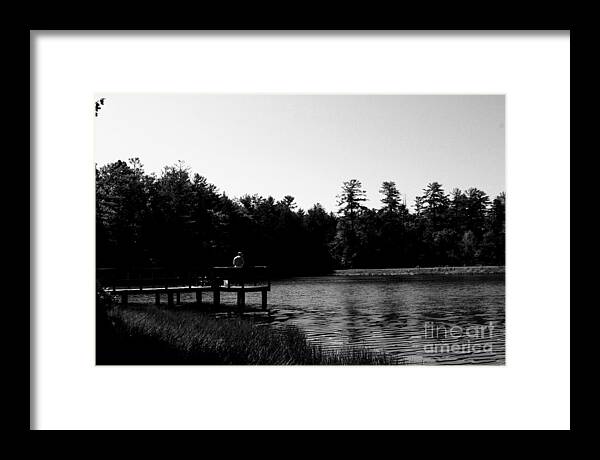 Tranquil Lakeside Afternoon - Framed Print