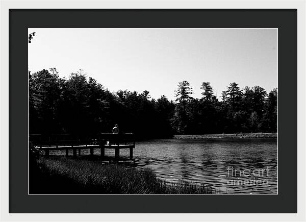 Tranquil Lakeside Afternoon - Framed Print