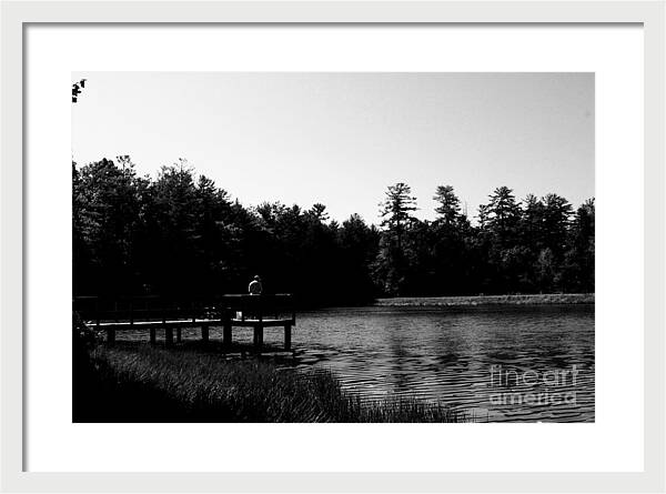 Tranquil Lakeside Afternoon - Framed Print