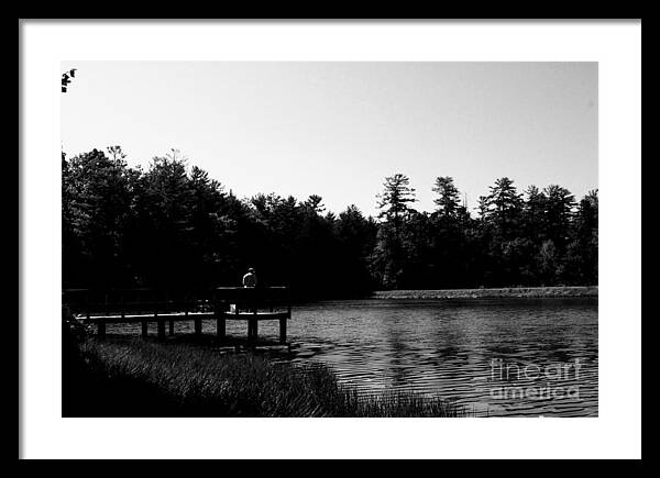Tranquil Lakeside Afternoon - Framed Print
