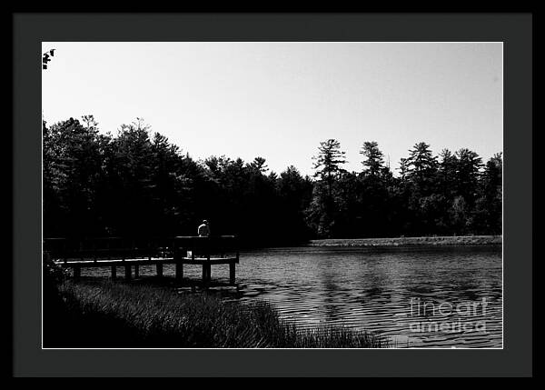 Tranquil Lakeside Afternoon - Framed Print