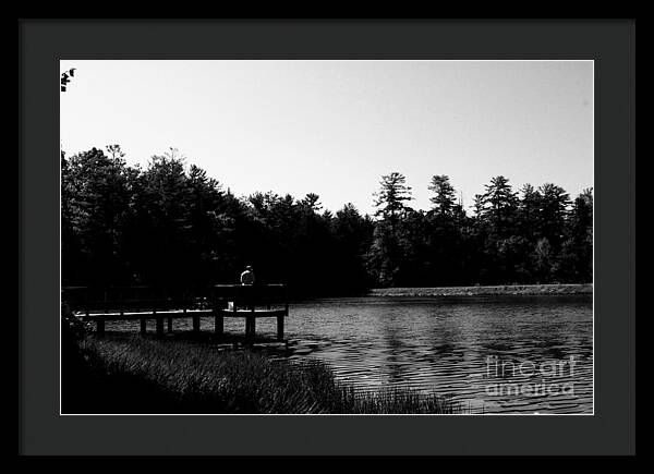 Tranquil Lakeside Afternoon - Framed Print