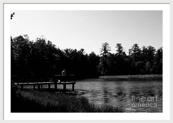 Tranquil Lakeside Afternoon - Framed Print