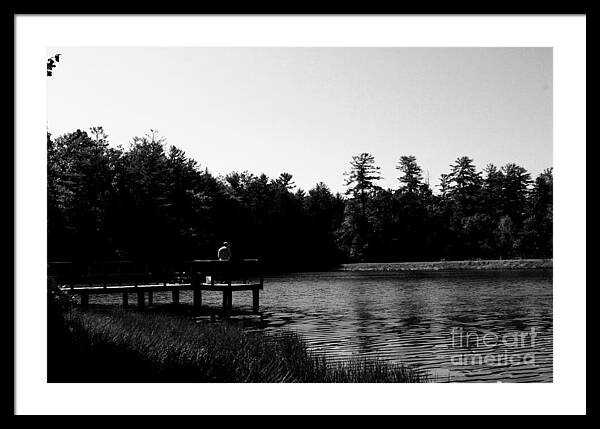 Tranquil Lakeside Afternoon - Framed Print
