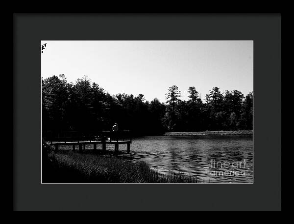Tranquil Lakeside Afternoon - Framed Print