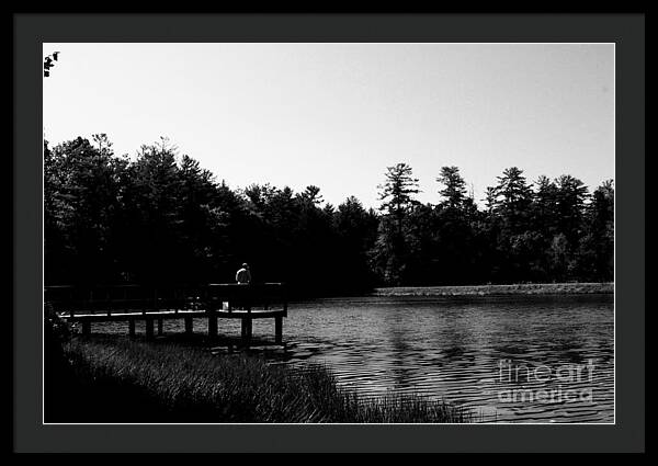 Tranquil Lakeside Afternoon - Framed Print