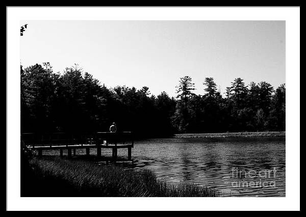 Tranquil Lakeside Afternoon - Framed Print