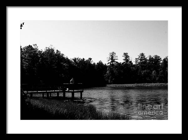 Tranquil Lakeside Afternoon - Framed Print