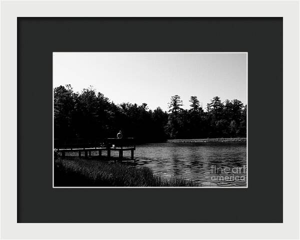 Tranquil Lakeside Afternoon - Framed Print