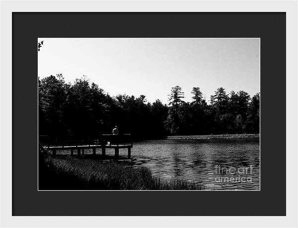 Tranquil Lakeside Afternoon - Framed Print