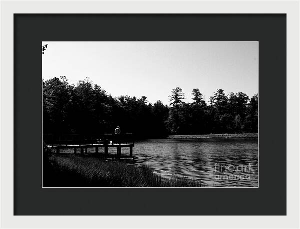Tranquil Lakeside Afternoon - Framed Print