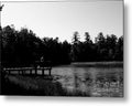 Tranquil Lakeside Afternoon - Metal Print